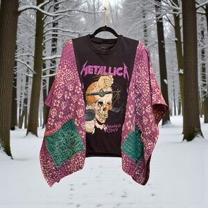 METALLICA Reworked Band Tee Style Top Oversized Granny D Originals